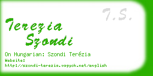 terezia szondi business card