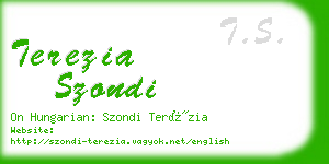 terezia szondi business card